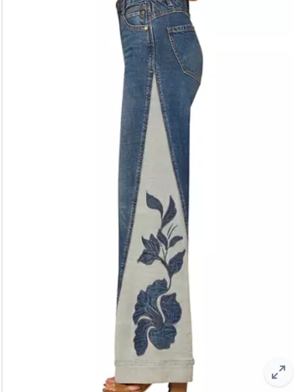 Democracy Women's Skyrise Appliqué Flare Jeans New with Tags size 12 - Picture 10 of 10